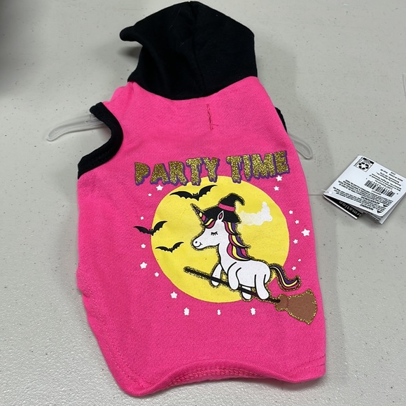 Other - Dog outfit clothing Party Time Witch Unicorn Hoodie Shirt